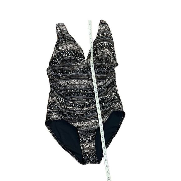 Nip Tuck Swim Savannah Stripe Dulcie Grecian Design Tummy Control One Piece Swim - Picture 10 of 11